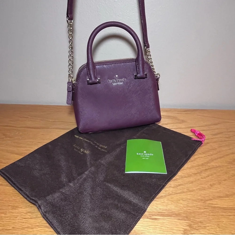 🎉 HP 🎉 NWT Kate Spade Cedar Street Mini Maise Mulledwine Crossbody - Picture 2 of 13